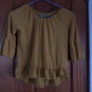 Mustard color girls top